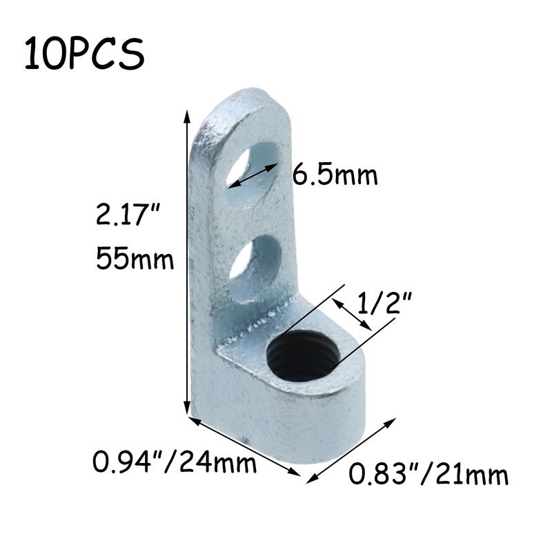 HEVSTIL 10 Pack Side Beam Connector, 1/2" -13 Beam Connector