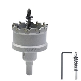 Rannb 2-1/16"/52mm Cutting Dia Carbide Hole Saw Cutter Drill Bit Hole Saw Cutter Tool Hole Opener for Cutting Stainless Steel,Alloy