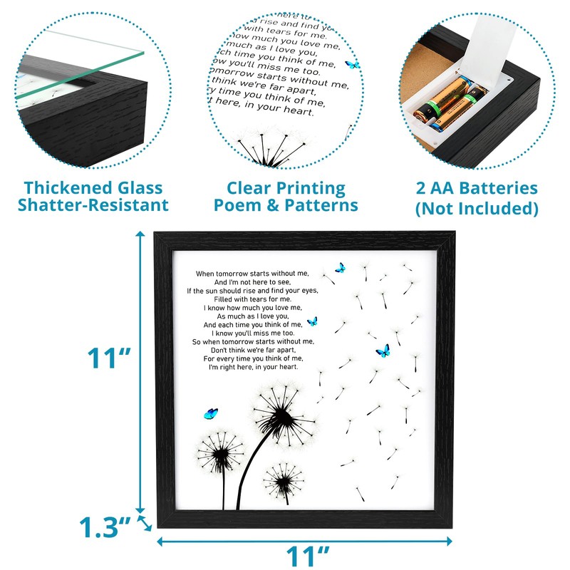 Memorial Gifts LED Shadow Box - Sympathy Gifts for Loss