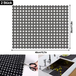 aghoer PVC Sink Mat for Kitchen Sink - Grey 30 x 40 cm