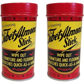 Tibet Almond Stick Scratch Remover - Touch Up and Repair Hardwood, Furniture, Floors Instantly - All-In-One Kit for Restoration of Cabinets, Vinyl, and More - Odorless, Colorless, Non-Toxic (2 Pack)