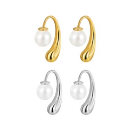 Chunky Earrings for Women, Dupes Earrings, Hypoallergenic Waterdrop Earrings for Women Earrings Dupes Women's Earrings Women's Gold-Plated Earrings Hoop Earrings Gold Earrings, Copper, No Gemstone