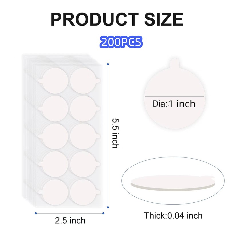Hasefam 200Pcs Double Sided Tape for Acoustic Foam Panels, Removable