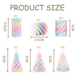 6 PCS Spiral Cone Fidget Toy Set, 3D Printed Fidget Toys 3D Printed Stress Relief Desk Decorations for Kids, Spiral Toy Mini Stress Relief Desk Decorations For Kids Adult Present