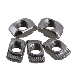 CNBTR 10x6x4mm 20 Series Aluminum European Hammer HeadDrop In M5 T Nut Slot Pack of 50