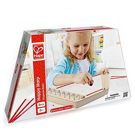 Hape Happy Harp Kid's Musical Instrument | Award Winning Wooden Lap Harp Toy for Kids, Tuning Tips, Tuning Wrench, Picks and Song Sheets Included