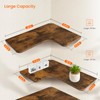 Homode Corner Floating Shelves, Corner Shelves Wall Mounted with Cord