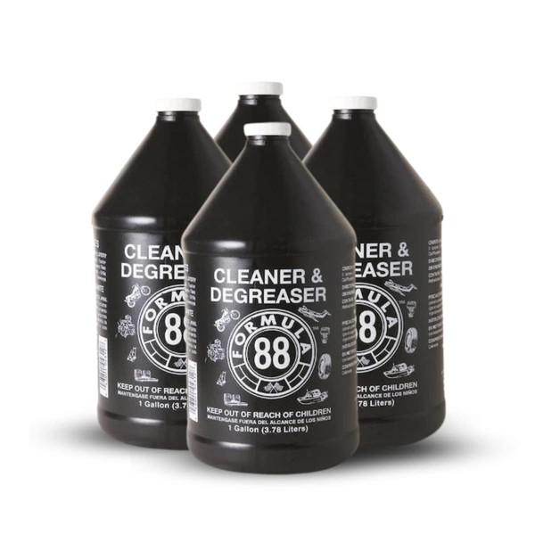 Formula 88 Cleaner & Degreaser | Multi Surface Car & Marine Cleaner for Interior, Exterior | Removes Grease & Grime Residue on Metal, Plastic, Cloth, Vinyl, Carpet (4-Gallons)