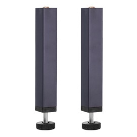 sourcing map 2 Pcs Adjustable Height Center Support Leg, 8 Inch Metal Bed Frame Support Legs, Bed Support Slats Leg for Sofa Cabinet Couch Dresser Table Furniture, Grey