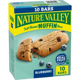 Nature Valley Soft Baked Muffin Bars, Blueberry, Snack Bars, 10 Bars, 12.4 oz