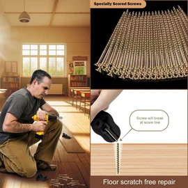 Squeaky Floor Repair Kit, Eliminates Floor Squeak Fit with 5 Tools and 50 Screws, Woodworking Project Kits for Fix Wood Floors, Carpet, Hardwood Floors