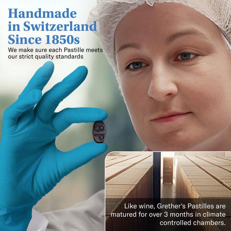 GRETHER'S Pastilles Classic Blackcurrant Natural Remedy Dry Mouth Relief -