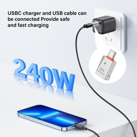 SinLoon USB C to USB A Adapter 4 Pack 10A 240W USB3.0 Type-C to USB A Female OTG Adapter, Zinc Alloy with Keychain, for Laptops, Tablets and Phones - 4 Colors