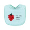 Hudson Baby Cotton Terry Drooler Bibs with Fiber Filling, Fruits,