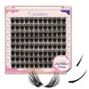 Crislashes Eyelash Clusters 96Pcs, D Curl Lash Clusters 14mm Natural