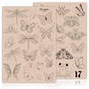 2PCS Double-Sided Tattoo Practice Skin with Pre-Printed Light Gray Stencil