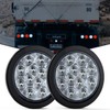 Nilight 2PCS 4" White Round LED Reverse Back Up Light
