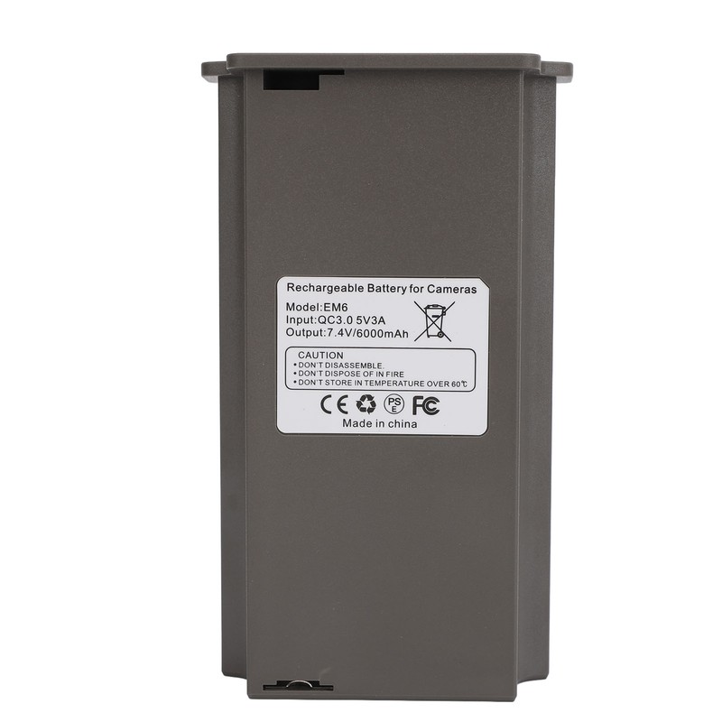 6000mAh Rechargeable Lipo Lithium Battery Pack for Trail Camera 7.4V