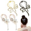 4 Pack Hair Styling Clips Hair Bun Accessories, Butterfly Claw