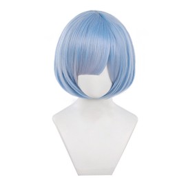 FCCAM Re0 Rem Cosplay Wigs Women's Anime Re:Life in a Different World from Zero, Rem Cosplay, Rem