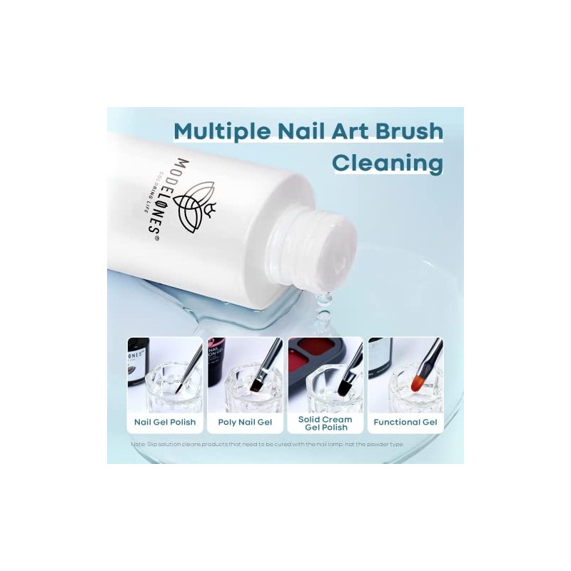 Modelones Polygel Slip Solution Kit 120 ml with Dual-Ended Nail