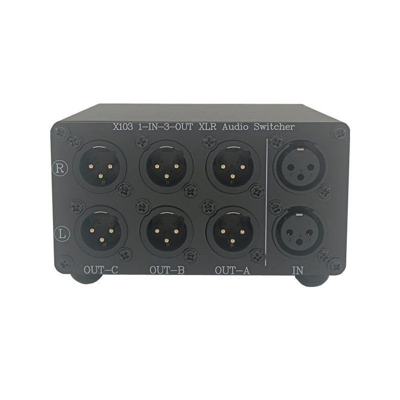 SOLUPEAK 1 in 3 Out XLR Balanced Audio Switch Box,