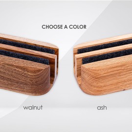 THEHRDWOOD Dual Laptop Stand Vertical Laptop Holder for Desk - All MacBook Vertical Stand up to 0.7'' Thick - Laptop Vertical Stand Handmade of Natural Wood - MacBook Holder (Dual Walnut)