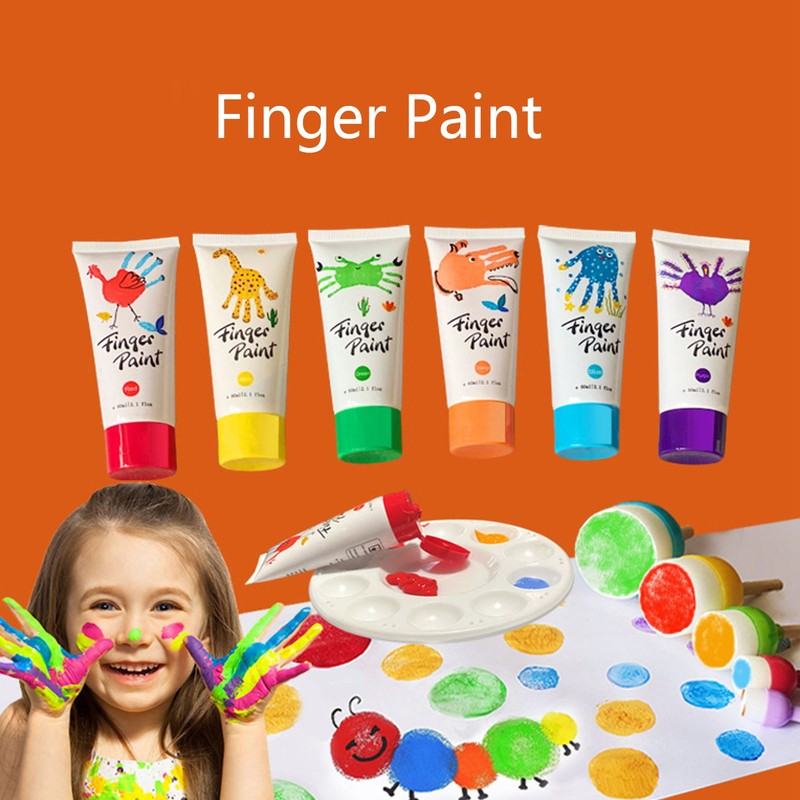 6pcs Finger Paint Safe Washable Eco Friendly Enlightenment Toy Finger
