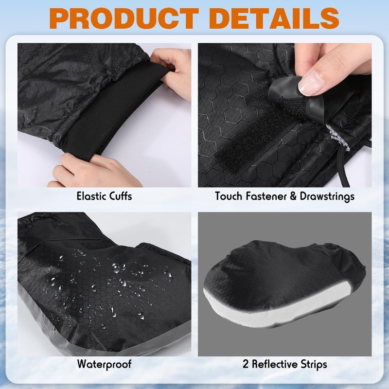Geyoga 1 Pair Bike Handlebar Mitts Winter Motorcycle Handlebar Gloves