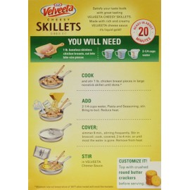 Kraft Velveeta Cheesy Skillets Dinner Kit Chicken and Broccoli Net Wt 13.6 Oz (Pack of 4)