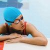 NITAIUN Polyester Swimming Caps (4 Pieces), Unisex-Adults, One Size, Black