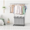 Simple Houseware 3 Bags Laundry Sorter with Extensible Clothes Hanging