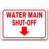 AUCCMORLY 8"x12" Aluminum Sign, Water Main Shut-Off Sign, Metal Sign