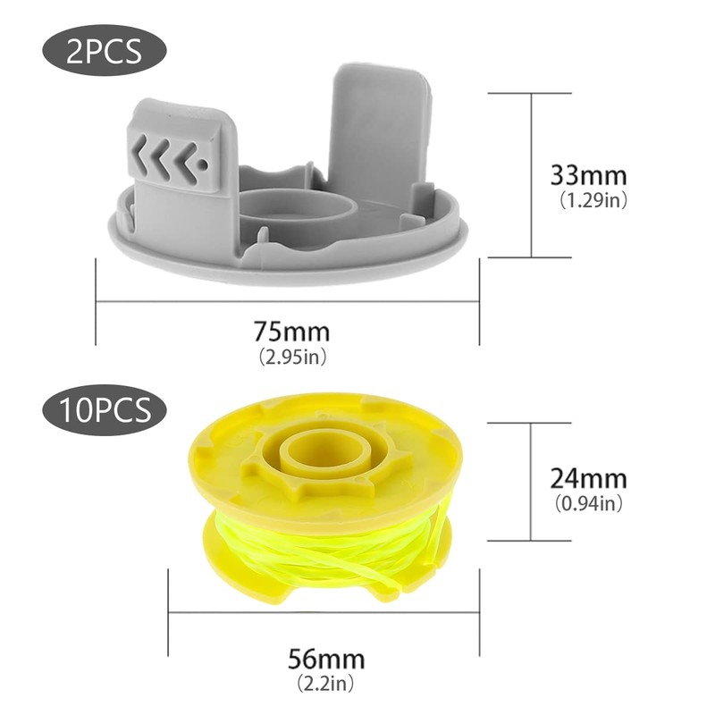 12Pcs Weed Wacker String Compatible with AC80RL3 Sturdy Trimmer String