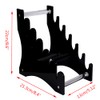 Acrylic Knife Display Stand, Holds 6 Pocket Knives, Transparent/Black, 14x15x8.4