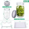 Kikerike Seed Sprouting Jar Kit with 2 Wide Mouth Mason