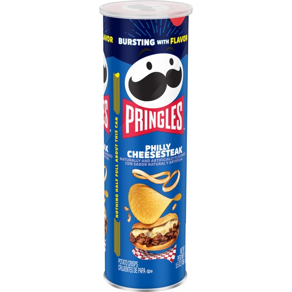Pringles Philly Cheesesteak Potato Crisps Chips, 5.5 oz
