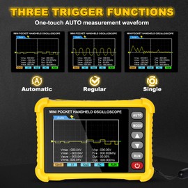 Oscilloscope Handheld AP-500K - 2.8 Inch TFT Digital Oscilloscope Portable Oscilloscope for the Automotive Industry, 2.5 MS/s High Sampling Rate, 500 kHz Bandwidth, Trigger Function Auto/Nomal/Single