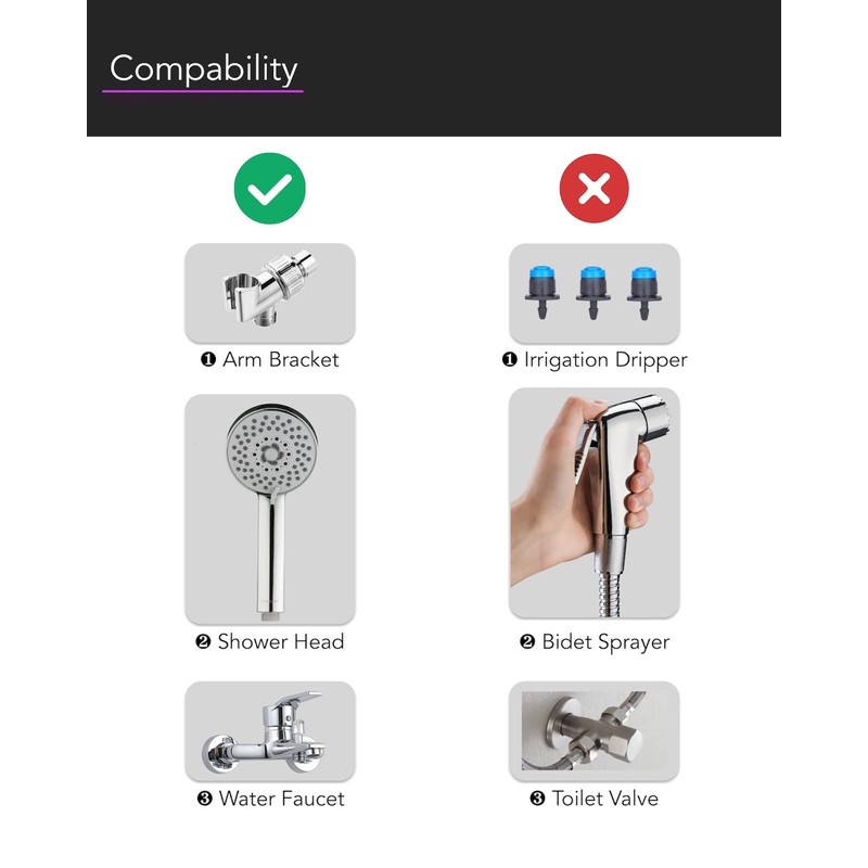 Singing Rain 59 inches Kinkless Chromed Flexible Stainless Steel Shower