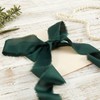 Keypan Dark Green Satin Ribbon, Silk Chiffon Frayed Fabric Ribbons