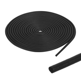 PATIKIL Foam Rubber Weather Seal Strip, 0.1" 15Ft EPDM Rubber Weather Stripping for Sealing Gaps Joints Crack Filling DIY Gasket, Black