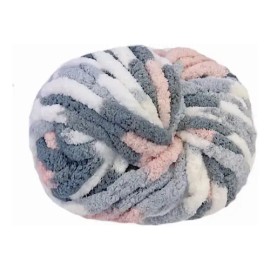 Felpilla Lana Super Chunky De 20 Mm. Rosa Gris Matizado 23