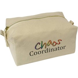 'Chaos Coordinator' Canvas Wash Bag/Makeup Case (CS00041522)
