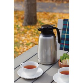 Peacock AHR-150 XA Stainless Steel Tabletop Pitcher, 0.4 gal (1.5 L), Vacuum Insulated, Keeps Cold and Warm, Water Server, Compact, Large Capacity, Easy to Clean