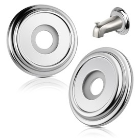 2PCS Metal Tub Spout Cover Ring, Steel Trim Plate for Tub Spout Gasket, 1-1/2 Inch ID and 3-5/8 Inch OD, Bathroom Faucet Remodeling Wall Plate Spacer & Shower Faucet Cover Plat