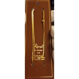 Romel Hamilton Finish Silver Filled 18 inch Gold Finish fashion necklace