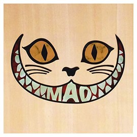 ジャカモウ チシャ猫 MAD CAT ・ギター や ベース 楽器に貼る インレイステッカー (BP) B-299CC-BP