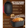 Oval Dutch Oven for Bread Baking, 3.6qt, Black, Up To