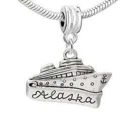 Crusie Ship Charm Bead Compatible for Most European Snake Chain Bracelets