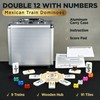 Queensell Mexican Train Dominoes Set with Numbers, Double 12 Dominoes